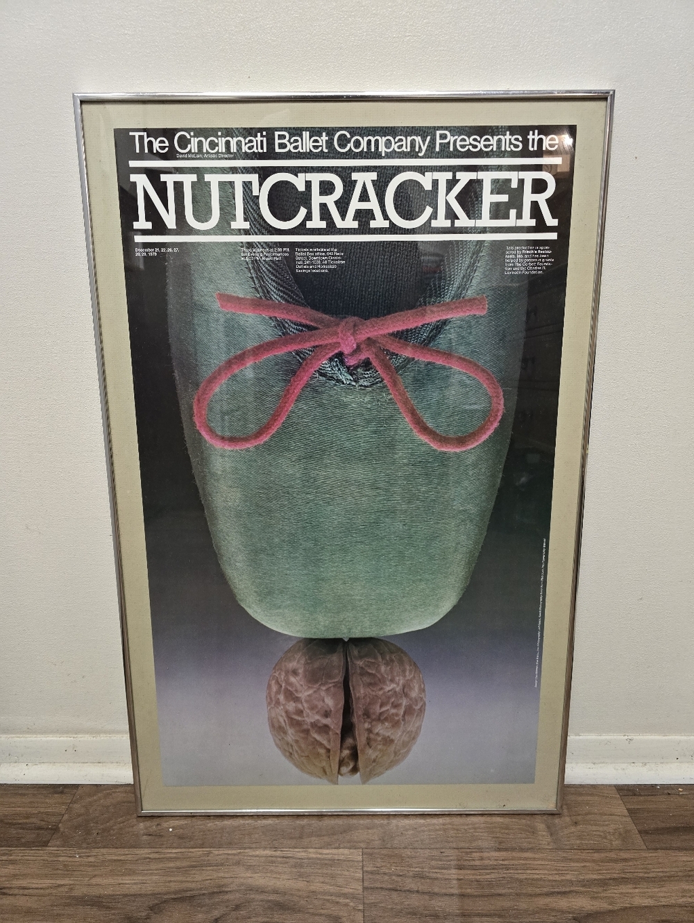 Vtg! 1979 Cincinnati Ballet Company The Nutcracker Poster Concert Dance 30x20